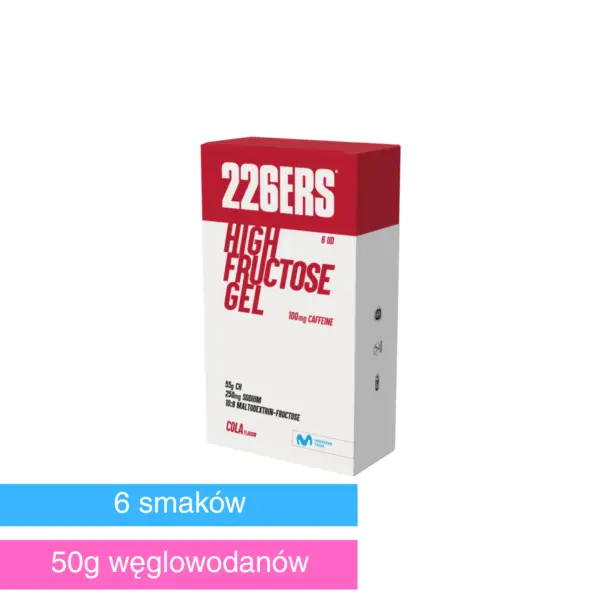HIGH FRUCTOSE GEL 6 - pak - żele wysoko węglowodanowe z sodem 6 x 80g