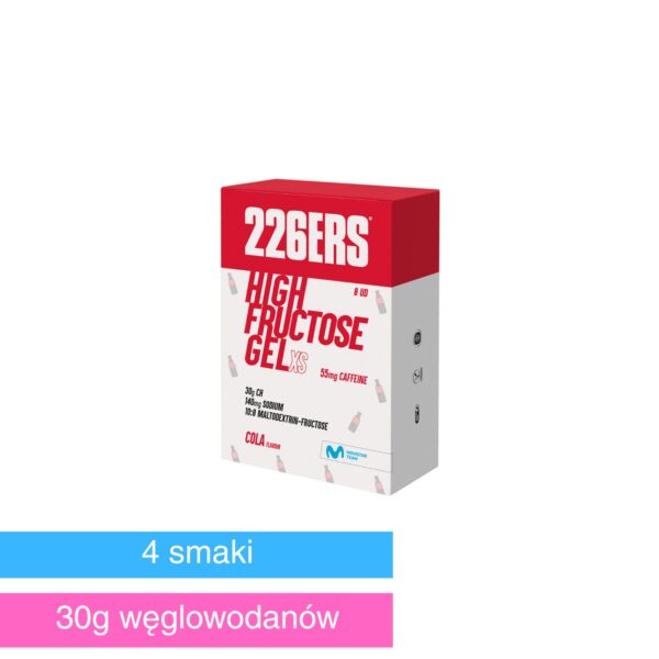 XS HIGH FRUCTOSE GEL  8-pak - żele wysoko węglodowanowe z sodem 8 x 44g